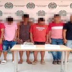 Ocho capturados en Ciénaga por delitos relacionados con el tráfico de estupefacientes