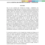 E.S.E. Hospital San Cristóbal convoca a acreedores para iniciar Programa de Saneamiento Fiscal y Financiero