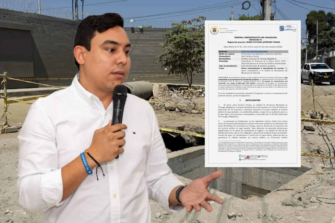 Demanda del Personero de Ciénaga busca garantizar acceso eficiente al agua: conoce sus alcances