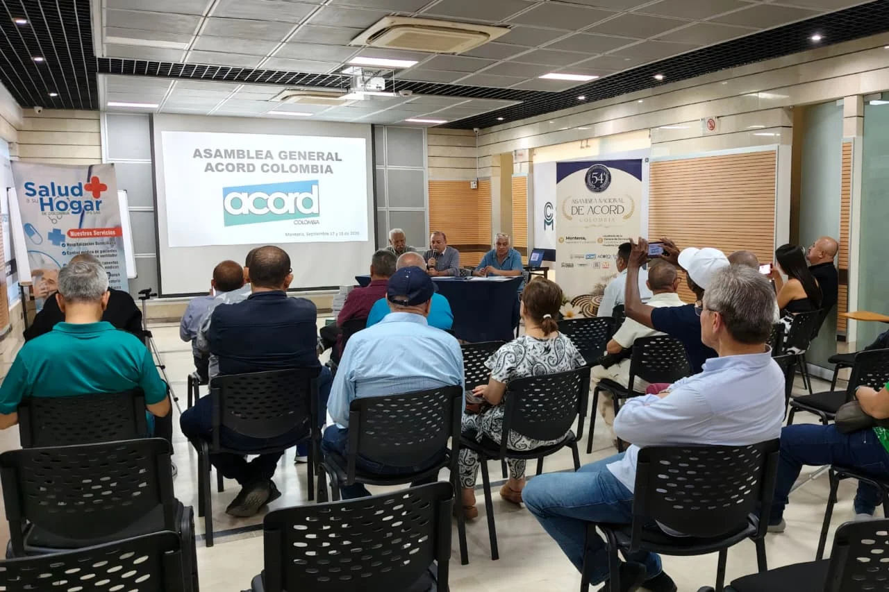 Delegados de las seccionales departamentales de Acord Colombia durante la 54.ª Asamblea Ordinaria en Montería, Córdoba