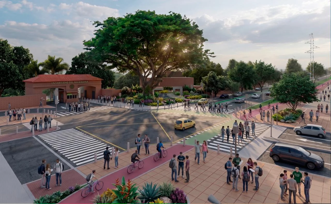 Inicio de obras de la vía a la Universidad del Magdalena, proyecto "Camino al Río", en Santa Marta