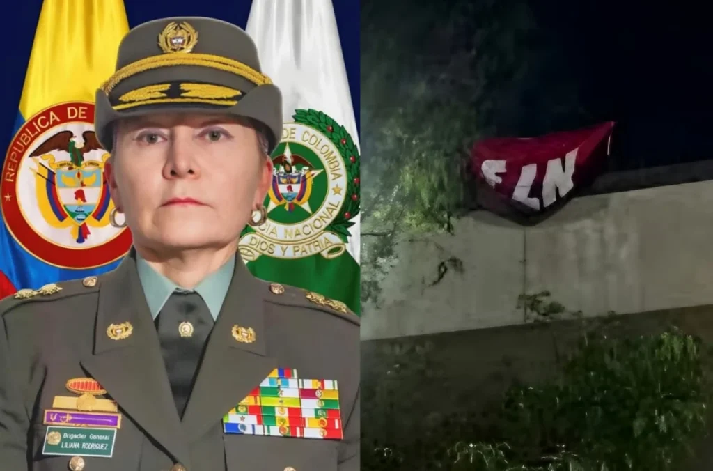 Puente de la avenida Murillo con Circunvalar, en Barranquilla, donde fue hallada una bandera alusiva al ELN