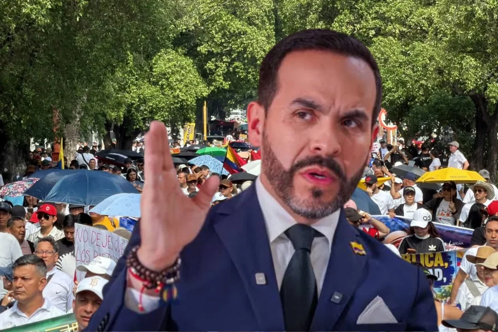 El presidente Abelardo de la Espriella habla frente a la cámara en un video oficial sobre el balance del paro nacional.