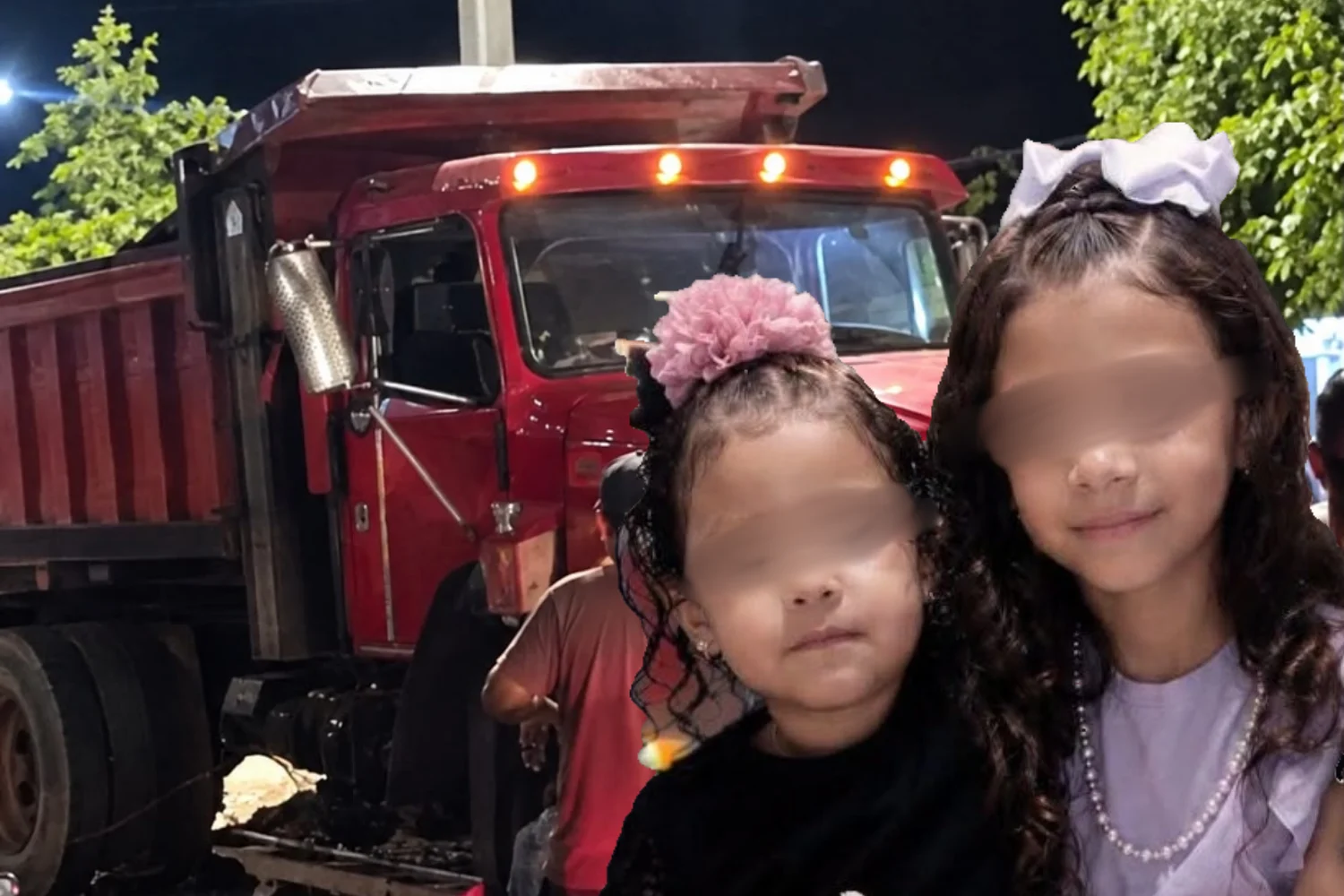 Hermanitas mueren arrolladas por volqueta en Fundación